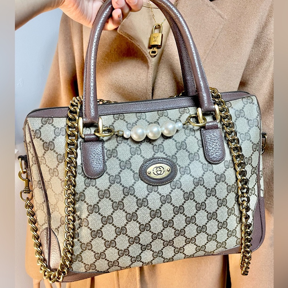Authentic Gucci vintage satchel bag 002.122.0063 (HK46)